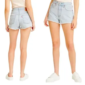 Women's Levi's‎ 501 Original High Rise Jean Shorts Sansome Muse Blue Sz 26 thumbnail 2