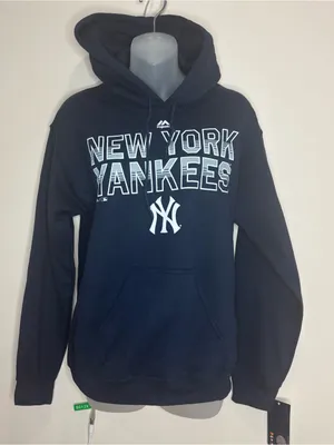 Majestic New York Yankees Navy Crewneck Hoodie size small new nwt sports thumbnail 1