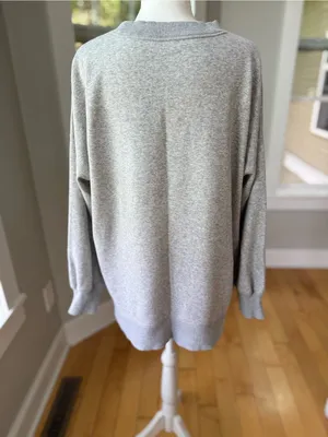 Aerie Heather Gray Oversized Crewneck Tunic Sweatshirt Size Medium thumbnail 3