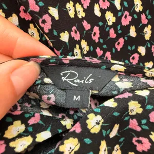 Rails Womens Black Ditsy Floral V-Neck Sleeveless Maxi Slip Dress Size Medium thumbnail 7