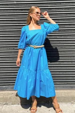 Free People Park Dress Malibu Blue thumbnail 5