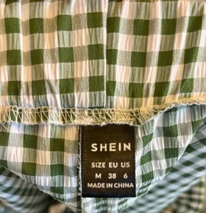 SHEIN green gingham boxer shorts thumbnail 2