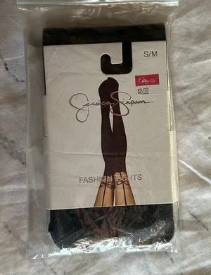 Jessica Simpson two tone tights with bow motif thumbnail 1