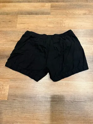 Old Navy Black Linen Blend Waistband Shorts Size L thumbnail 4