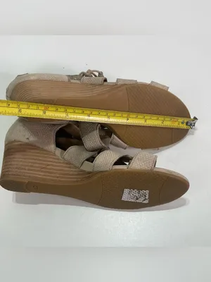 Ugg Women's 7.5 Wedge Sandals Yasmin Snake Print Leather Strappy Tassel thumbnail 7