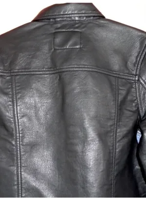 Blank NYC Faux Leather Denim Hybrid Jacket thumbnail 6