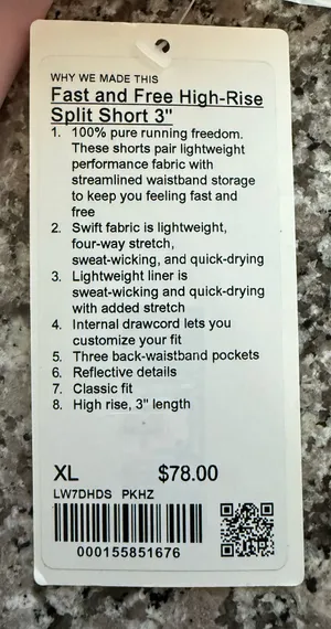 Fast And Shorts Lululemon Free High-Rise 3" thumbnail 5