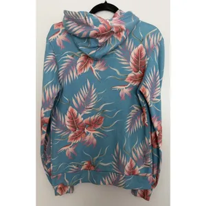 Aviator Nation Kauai Palm Zip Up Hoodie Blue Size Medium thumbnail 2