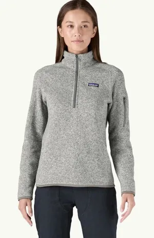 Patagonia Women's Better Sweater 1/4 Zip Fleece Gray Size XS thumbnail 1