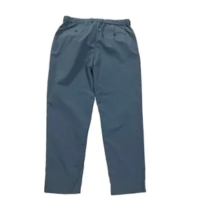 Zara womens blue business casual relaxed‎ fit pull on trousers sz 32 thumbnail 2