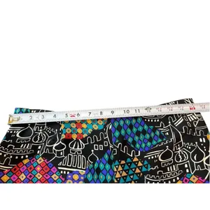 Laura Tanzer 100% Silk Bold Abstract European Cityscape Wide Leg Palazzo Pants L thumbnail 12
