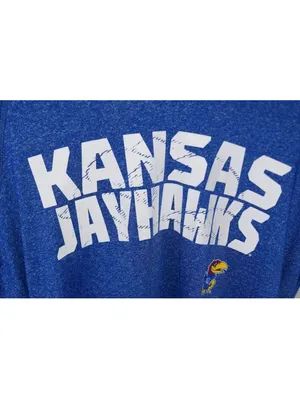 Adidas Kansas Jayhawks Blue Heather Climalite T-Shirt Size Medium Short Sleeve thumbnail 4