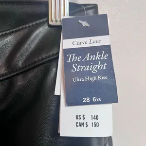 NWT Abercrombie & Fitch Curve Love Ankle Straight Ultra High-Rise Jeans thumbnail 6