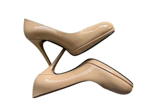 STUART WEITZMAN Nude Patent Leather Pumps Heels Size 8.5 thumbnail 3
