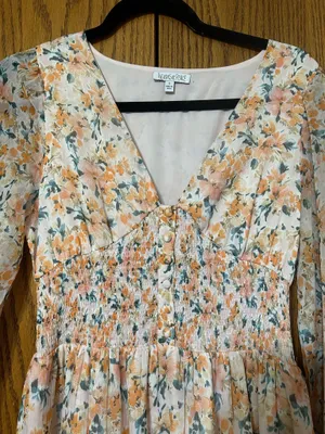 Patrons of Peace Pink floral dress thumbnail 3