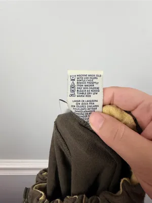 Vintage Y2K Faded Glory Women's Olive Green Cotton maxi Cargo skirt Size M thumbnail 4