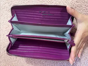 Coach Ashley Op Art Zip Around Wallet Purple thumbnail 7