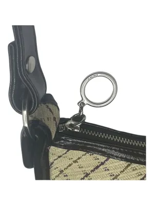 DKNY 𖣴 Woven Crosshatch Mini Bag Handbag 𖣴 Straw 𖣴 Choc Brown Leather Trim 𖣴 thumbnail 8