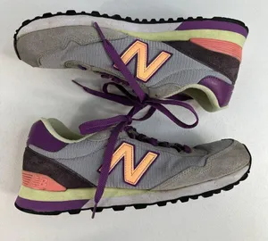 New Balance Women’s 9.5 B 515 Sneakers WL515MNF Gray Purple Casual Classic Shoes thumbnail 3