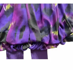 NWT Womens My Michelle Vibrant Watercolor Halter Chiffon Balloon Dress - Sz S thumbnail 2