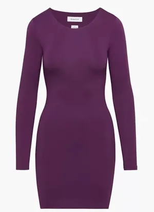 Aritzia NEW Babaton Contour long sleeve bodycon dress in Dewberry Purple XS thumbnail 1