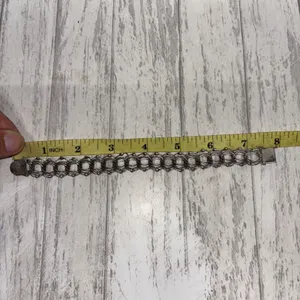Sterling Silver Interlocking Chain Bracelet thumbnail 5