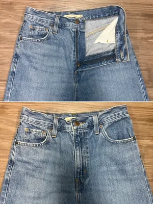 Levi’s High Waisted Straight Jeans 25 Fits 26x29 Distressed Blue $104 thumbnail 3