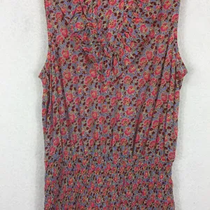 Free People Mini Dress Medium I'm Your Favorite Pink Floral Smocked Stretch thumbnail 10