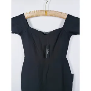 NWT Lulus Off Shoulder Trumpet Midi Dress Mermaid Womens S Black Cocktail Event thumbnail 7