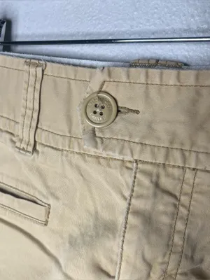 Y2K Vintage American Eagle Khaki Low Rise Mini Shorts Stretch Cotton Chino thumbnail 5