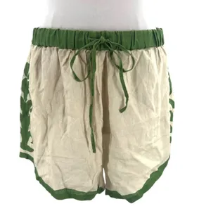 NWT SOLEIL SOLEIL‎ Linen Short Abbey Vestige Sz L cream green thumbnail 6