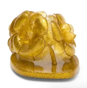 NEW JEFFREY CAMPBELL Fleuris Jelly Flip Flop In Gold Glitter thumbnail 3