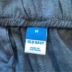 Old Navy‎ Pants Womens Medium High-Waisted Linen Blend Straight Zip Dress Pants thumbnail 5