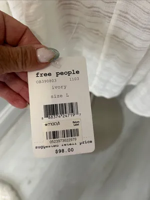 Free People Valley City Ivory Mesh Burnout Surplice Top thumbnail 8