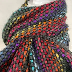 Merona Scarf Rectangular Rainbow Weave Warm Soft thumbnail 5
