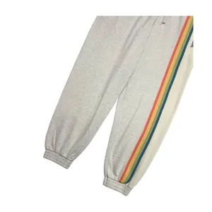 Rip Curl Surf Sweatpants Womens XS Gray Jogger Striped Logo Fleece Lounge Retro thumbnail 6