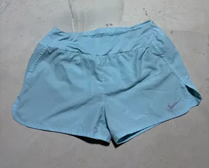 Nike Women's Light Blue Athletic Running Shorts medium thumbnail 1