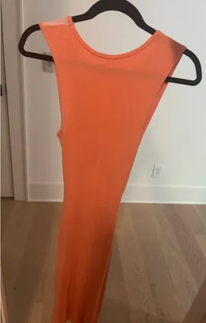 Pink and orange cut out dress thumbnail 2