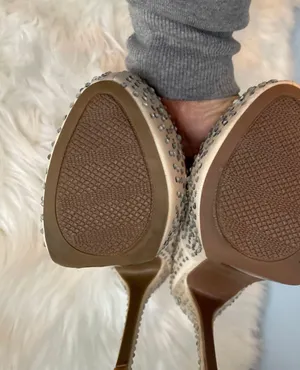 Rhinestone platform heels Tan Size 5.5 thumbnail 4