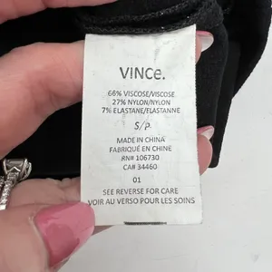 Vince Small Sheath Dress Black Sleeveless Ponte Knit Exposed Zip LBD Minimalist thumbnail 9