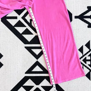 Lonely Ghost Y2K Pink Velour Rhinestone Wide Leg Tracksuit Pants Medium thumbnail 5