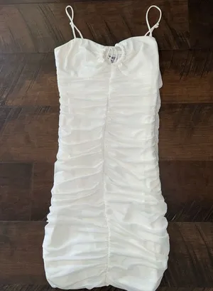 White Princess Polly Mini Dress thumbnail 1