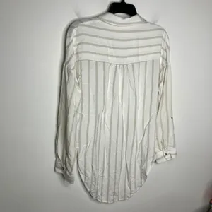 Maeve by‎ Anthropologie white & tan striped shirt button front womens size small thumbnail 7