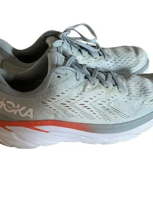 Hoka Women's Blue Fog Plein Air Running Shoe with Coral Stripe size 9 thumbnail 3