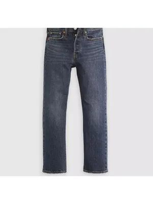 New Levi's Premium 30x30 Wedgie Straight Ankle Women's Jeans Indifferent Indigo thumbnail 5