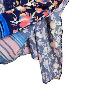 Colleen Lopez Boho Colorful Floral Crochet‎ Lightweight Open Oversized Tunic M L thumbnail 8
