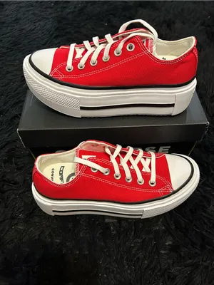 CONVERSE Ctas Lift Double Stack OX red platform shoes sneakers women’s 8.5 new thumbnail 6