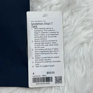 Lululemon Align Cropped Tank Top True Navy Size 4 W1DUVS thumbnail 7