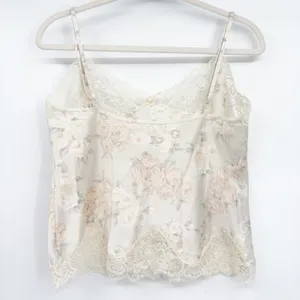 Warners Womens Vintage 90s Floral Lace Feminine Coquette Cami Top Cream Size‎ 10 thumbnail 7