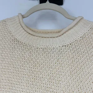 Vintage Cream Cable‎ Knit Tunic Sweater Womens 3X Ramie Cotton Roll Neck 90s thumbnail 5
